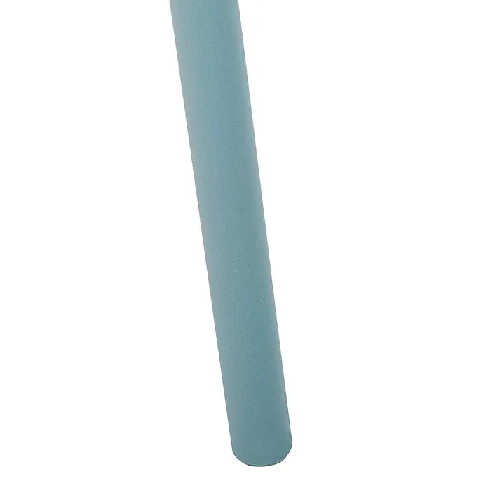 4er-Set Esszimmerstuhl OSTIA in Blau -  - Hellblauer zylindrischer Möbelbein mit matter, texturierter Oberfläche.