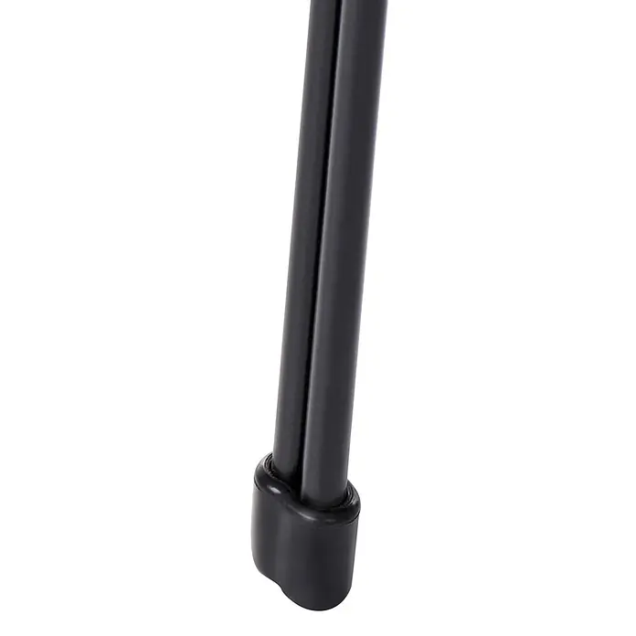 Beliani Gartenstuhl-Set CHIEVE - 2 Stk., Stahl, Schwarz, B x T x H: 49 x 57 x 80 cm - Zwei schwarze Zylinderbeine münden in eine schwarze Gummifußkappe.
