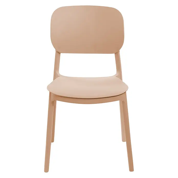 4er-Set Gartenstuhl TUPIZA in Beige -  - Moderner hellbrauner Stuhl mit schlankem, minimalistischem Design.