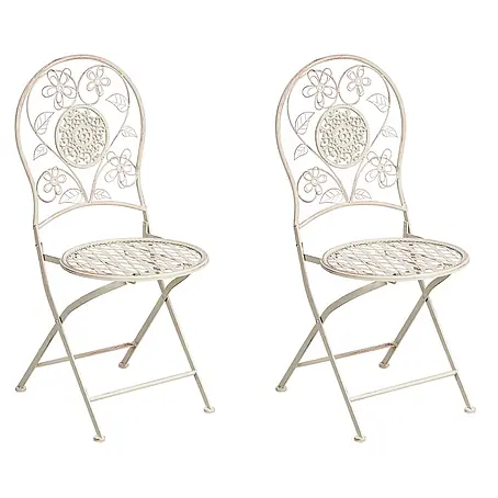 2er-Set Gartenstuhl YAVIZA in Beige