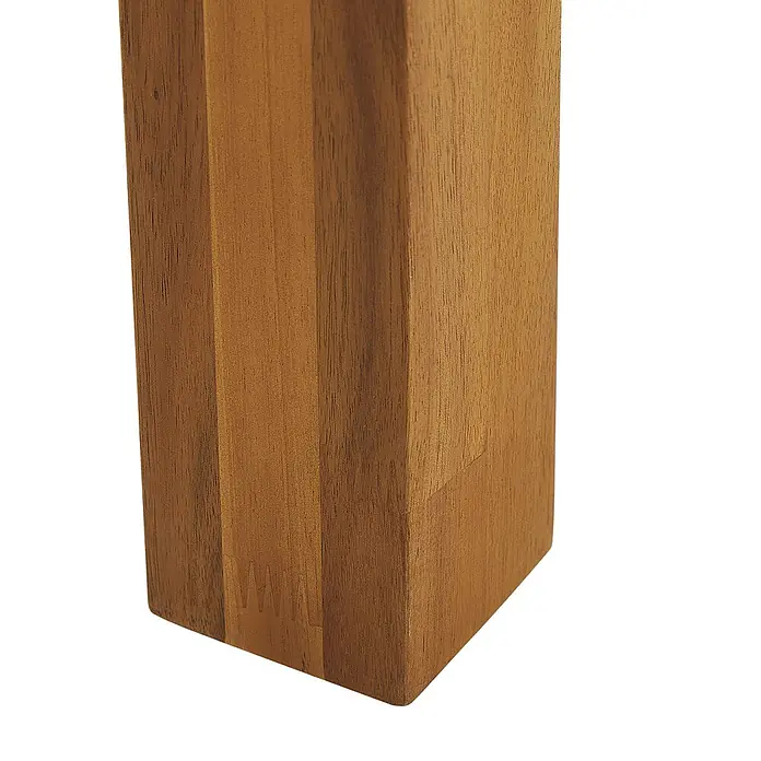 Beliani Gartenstuhl-Set LIVORNO - 4 Stk., Akazienholz, Braun, B x T x H: 59 x 61 x 81 cm - Brauner laminierter Holzblock mit sichtbarer Maserung.