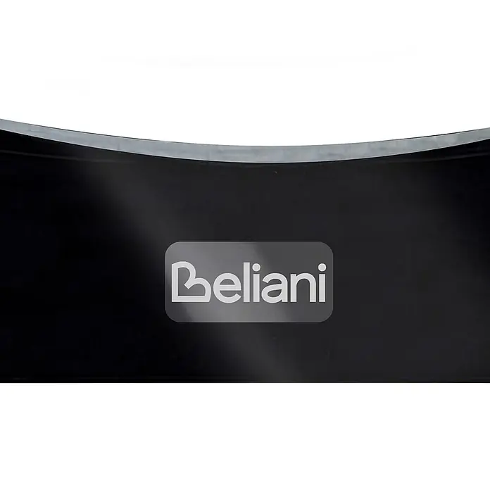 4er-Set Gartenstuhl BETIM in Schwarz -  - Beliani-Logo in weißer Schrift auf einer dunklen, glänzenden Oberfläche.