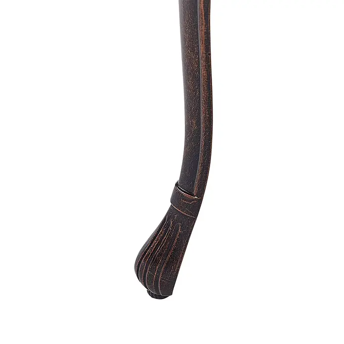 Beliani Gartenstuhl-Set TRIORA - 2 Stk., Aluminium, Braun, B x T x H: 50 x 50 x 88 cm - Gebogenes Möbelbein mit antikbronzenem Finish und dekorativem, geriffeltem Fuß.