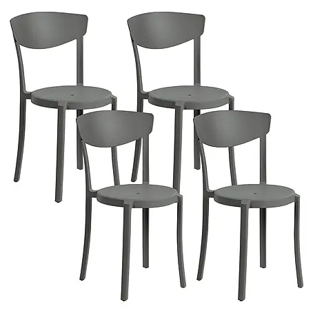 4er-Set Esszimmerstuhl VIESTE in Grau