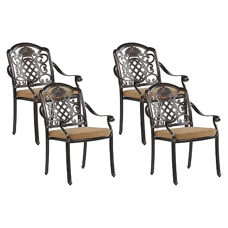 8er-Set Gartenstuhl SALENTO in Braun/Beige