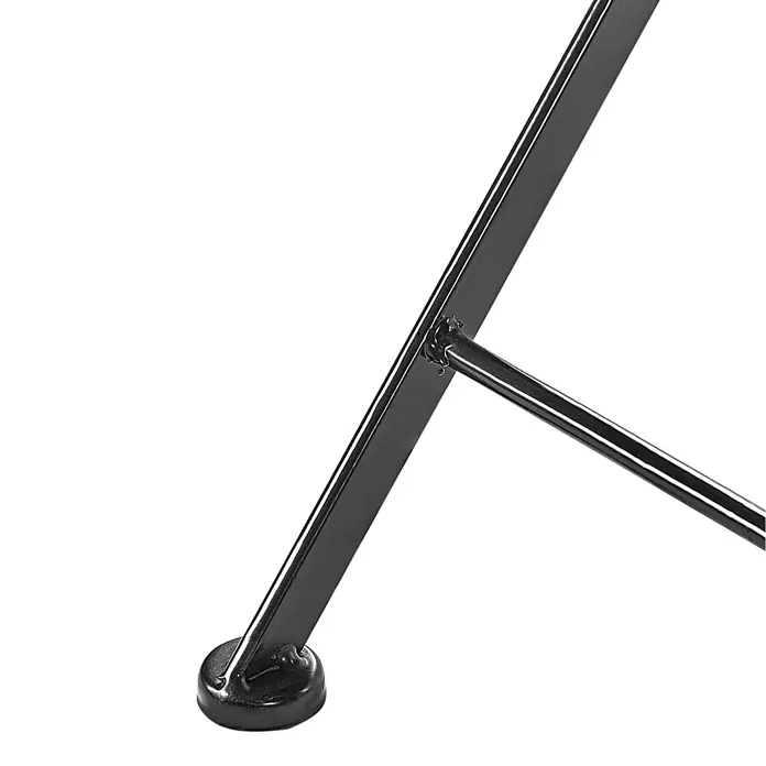 2er-Set Gartenstuhl COZZANA in Schwarz/Grün -  - Schwarzes Metallmöbelbein mit rundem Fuß und geschweißter Stützstange.