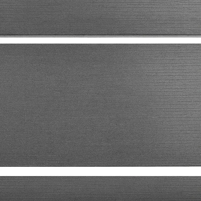 6er-Set Gartenstuhl COMO in Grau/Schwarz -  - Dunkelgraue, texturierte Verbundplatte mit feinen horizontalen Rillen.