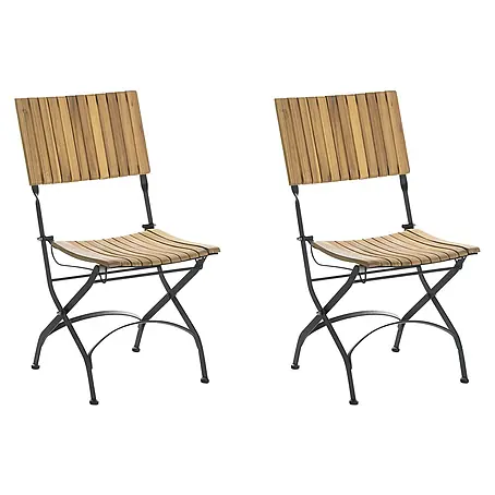 2er-Set Gartenstuhl LASCARI in Braun/Schwarz