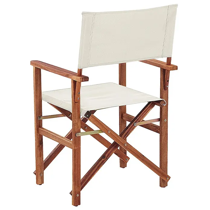 6er-Set Gartenstuhl CINE in Bunt/Grün/Orange -  - Regiestuhl aus Holz mit weißem Stoffbezug für Sitzfläche und Rückenlehne.