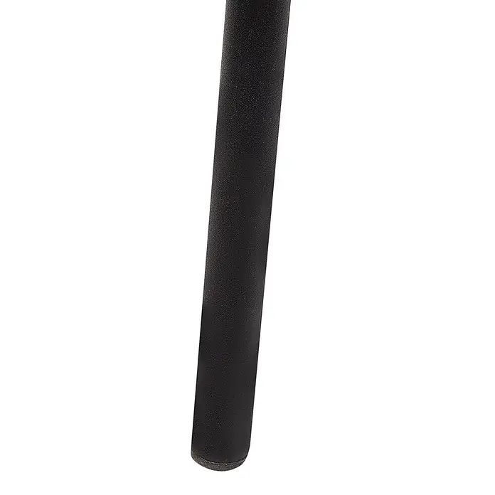 Beliani Gartenstuhl-Set VALLESE - 6 Stk., Akazienholz, Braun, B x T x H: 49 x 40 x 84 cm - Schwarzes, strukturiertes Möbelbein aus Metall.