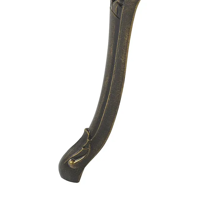 Beliani Gartenstuhl-Set SAPRI - 2 Stk., Aluminium, Braun, B x T x H: 69 x 55 x 97 cm - Gebogenes, antikbronzefarbenes Metallmöbelbein mit dekorativen Details.
