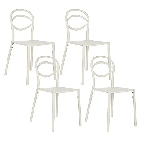 4er-Set Gartenstuhl COVOLO in Weiß