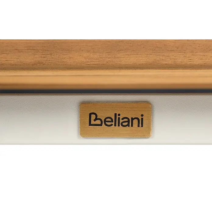Beliani Gartenstuhl-Set CORRICELLA - 2 Stk., Akazienholz, Braun, B x T x H: 47 x 54 x 90 cm - Hölzernes Beliani Markenetikett, hellbraun mit dunklem graviertem Text.