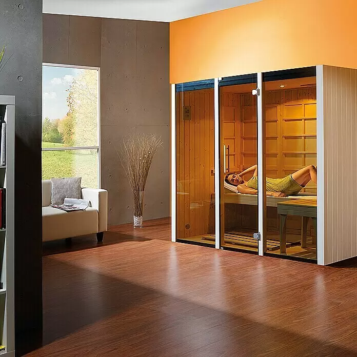 Weka Infrarotkabine Osby 2 - 3.600 W, Therm-Flächenstrahler, 212 x 125 x 190 cm - Stimmungsaufnahme