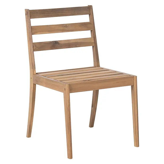 Beliani Gartenstuhl-Set CHIOGGIA - 2 Stk., zertifiziertes Akazienholz, Braun, B x T x H: 53 x 61 x 87 cm - Natürlicher Holzstuhl mit Lattenrückenlehne und Sitzfläche.