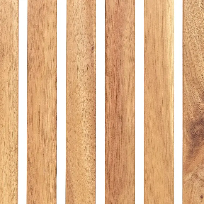 Beliani Gartenstuhl-Set SASSARI II - 2 Stk., zertifiziertes Akazienholz, Braun, B x T x H: 54 x 59 x 80 cm - Hellbraune Holzlatten mit natürlicher Maserung.
