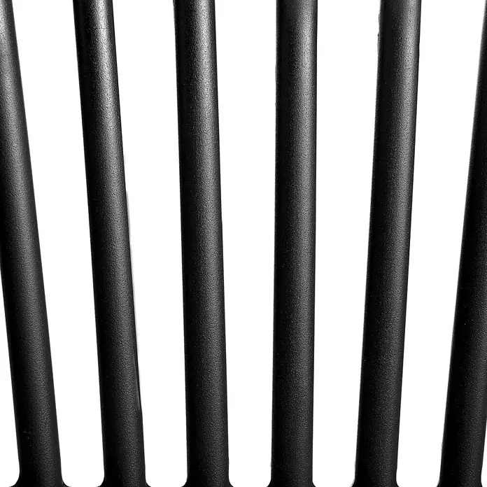 Beliani Gartenstuhl-Set GELA - 4 Stk., Polypropylen, Stapelbar, Schwarz, B x T x H: 45 x 50 x 78 cm - Schwarze, vertikale, strukturierte Stäbe.