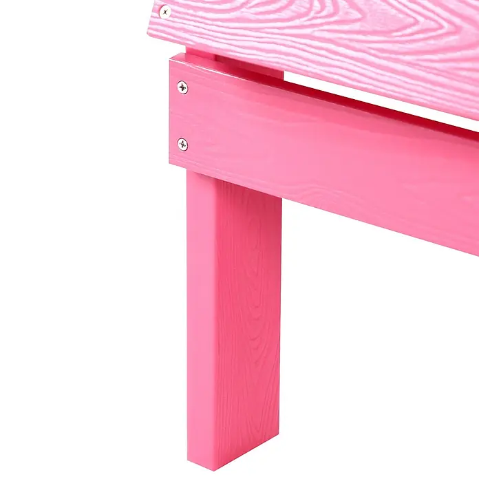 Gartenstuhl ADIRONDACK in Rosa - (W) 75 x (H) 88 x - L - Rosa Holzmöbelbein und -balken mit sichtbarer Holzmaserung und Schrauben.