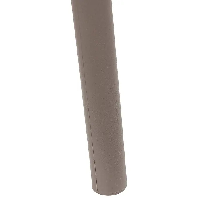 Beliani Gartenstuhl-Set POVOLETTO - 2 Stk., Polypropylen, Stapelbar, Braun, B x T x H: 50 x 50 x 85 cm - Strukturiertes, bräunlich-graues Möbelbein.