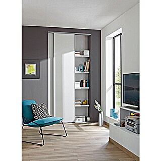 Optimum Set za vgradnjo drsnih vrat (Bela/siva, 120 x 250 cm)