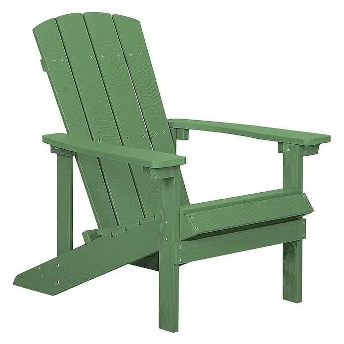 Gartenstuhl ADIRONDACK in Grün - (W) 75 x (H) 88 x - L - Grüner Adirondack-Stuhl aus strukturiertem Polymermaterial.