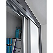 Optimum Schiebetür-Set (Weiß/Grau, 120 x 250 cm)