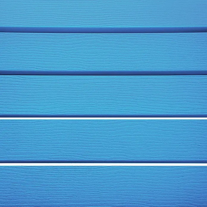 Gartenstuhl ADIRONDACK in Blau - (W) 75 x (H) 88 x - L - Blaue, texturierte horizontale Verkleidungsplatten mit Holzmaserungseffekt.