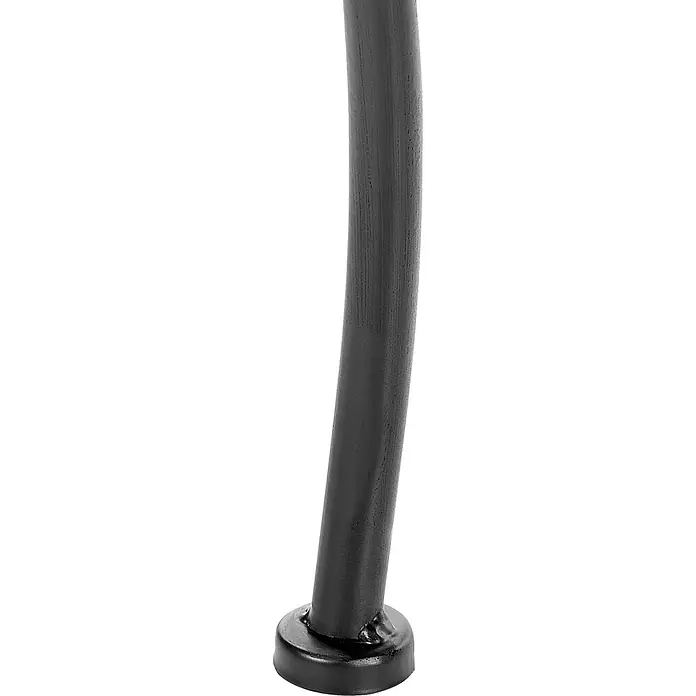 Beliani Gartenstuhl LIGURIA - 1 Stk., Eisen, Schwarz, B x T x H: 71 x 49 x 91 cm - Schwarzes, gebogenes Möbelbein aus Holz mit schwarzem Fuß.