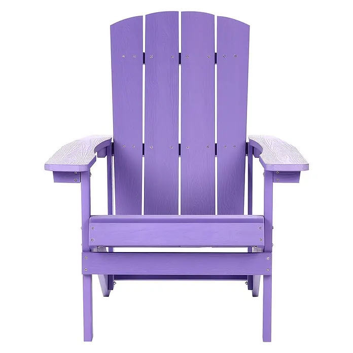 Gartenstuhl ADIRONDACK in Violett - (W) 75 x (H) 88 x - L - Lila Adirondack-Stuhl aus holzähnlichem Material mit Maserung.
