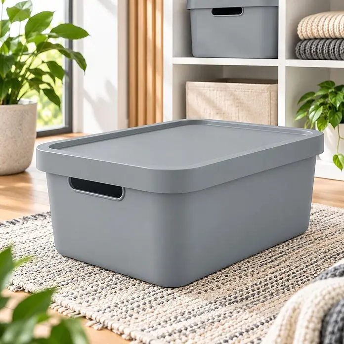 3er-Set 7,5 Liter in Grau mit Deckel – Stapelboxen, Lagerboxen online kaufen bei BAUHAUS