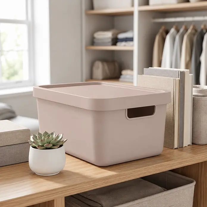 4er-Set 31 Liter in Pink mit Deckel – Stapelboxen, Lagerboxen online kaufen bei BAUHAUS