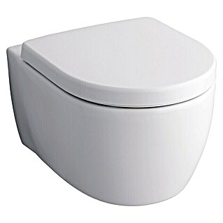 Geberit iCon Hangend toiletset (Zonder spoelrand, Voorzien van standaardglazuur, Spoelvorm: Diep, Uitlaat toilet: Horizontaal, Wit)