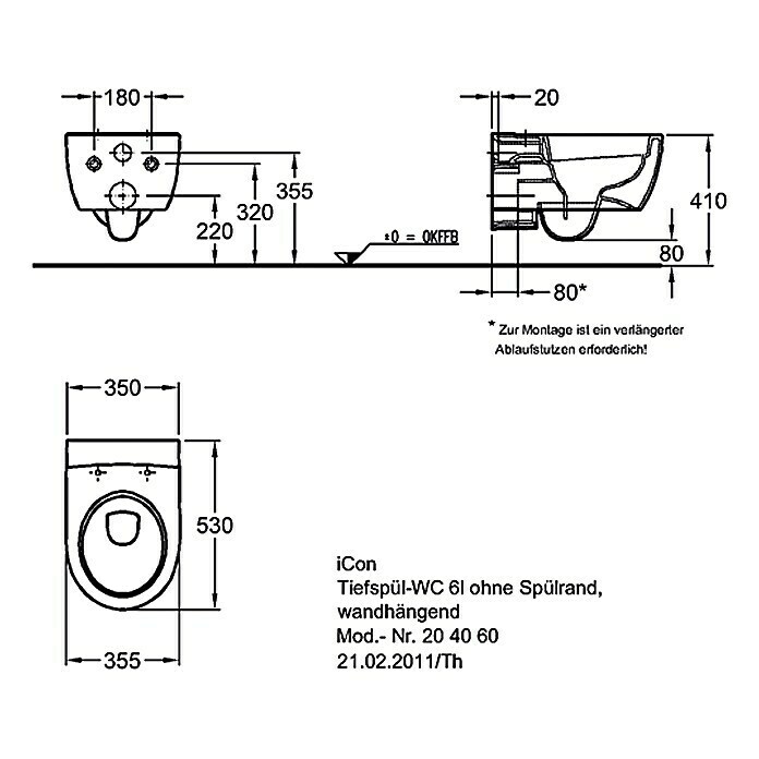 Geberit iCon Wand-WC-SetSpülrandlos, Ohne Spezialglasur, Spülform: Tief, WC Abgang: Waagerecht, Weiß Detail Shot