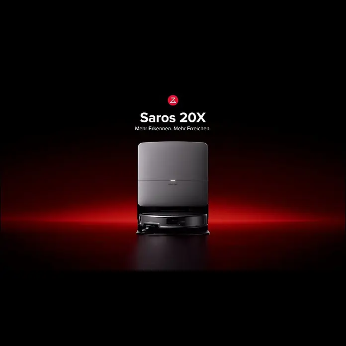 Roborock Saugwischroboter Saros 20X - Saugkraft: 36.000 Pa, Akkulaufzeit: 200 min, Fassungsvermögen Roboter: 259 ml - Roborock Saros 20X | Mehr Erkennen. Mehr Erreichen.