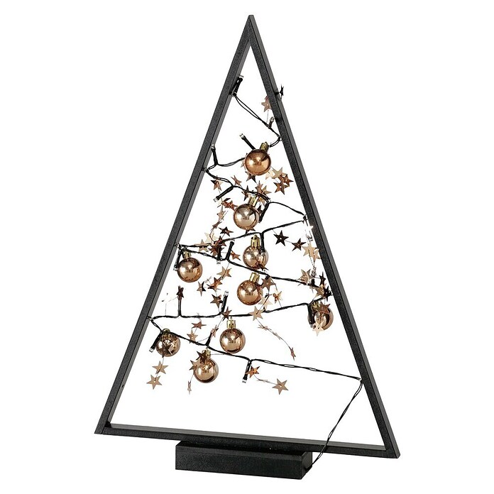 Dekoartikel Baum Triangela (Schwarz, Gold, Holz, Höhe: 50 cm) | BAUHAUS