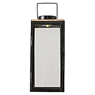 LED-Laterne Kaeli (18 x 18 x 40,5 cm, Timerfunktion, Schwarz)