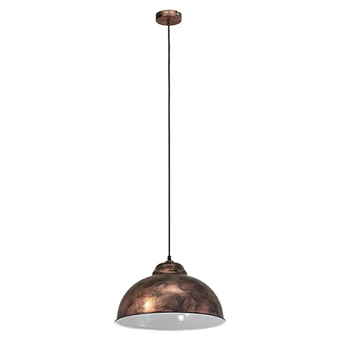 Eglo Lámpara colgante redonda Truro 2 - Altura: 110 cm, Cobre - Elegante lámpara colgante con pantalla en acabado cobre, perfecta para añadir un toque moderno a cualquier interior.