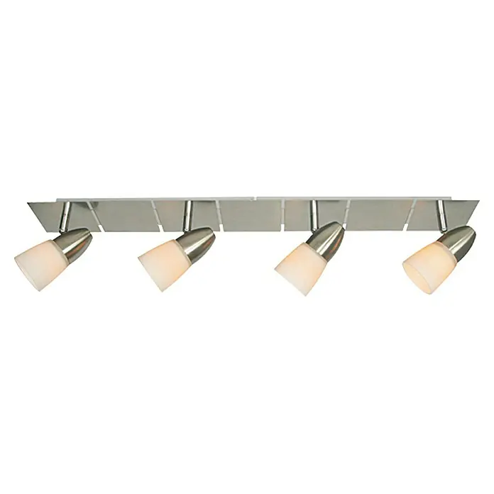 Tween Light Regleta LED Venzone II - 12 W, L x An x Al: 73 x 10 x 16,5 cm, Níquel satinado, Blanco Opal, Blanco cálido - Lámpara de techo moderna con cuatro focos, que proporciona una iluminación eficaz para cualquier habitación.