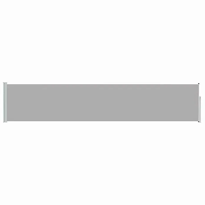 vidaXL Seitenmarkise Grau 500 x 500 x 100 cm Stoff -  - Graue ausziehbare Seitenmarkise.