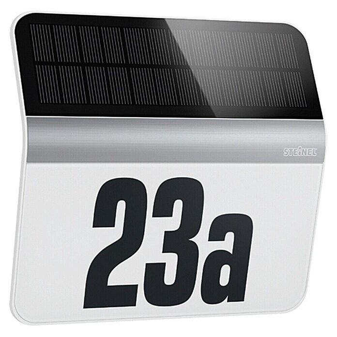 Steinel XSolar Número de casa solar LED XSolar LH-N (0,03 W, Acero inoxidable/plástico, IP44, Acero inoxidable)