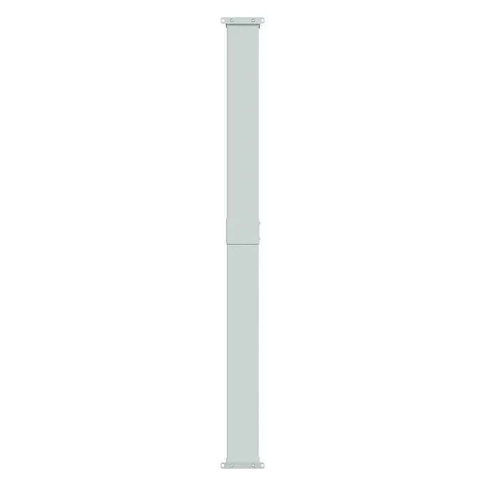 vidaXL Seitenmarkise Grau 600 x 180 cm Stoff -  - Hellgraue vertikale Stange mit Befestigungsringen oben und unten, mit einer Mittelverbindung.