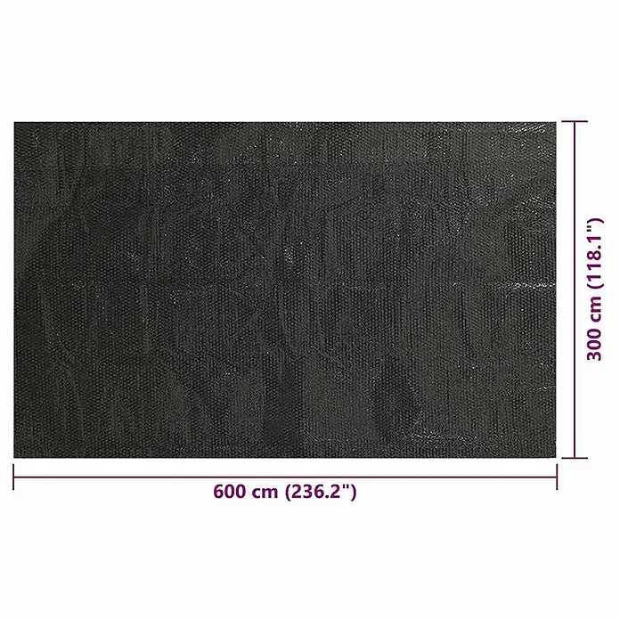 VidaXL Bodenschutzplane - Passend für: Rechteckiges Schwimmbecken, L x B: 600 x 300 cm, Material: Kunststoff - Schwarzes gewebtes Unkrautvlies, 300x600 cm, für den Bodenschutz.
