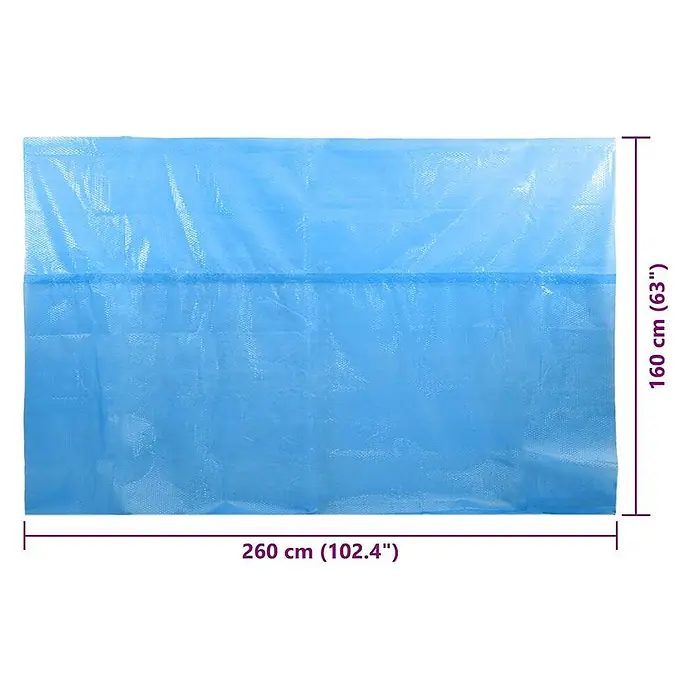 VidaXL Bodenschutzplane - Passend für: Rechteckiges Schwimmbecken, L x B: 260 x 160 cm, Material: Kunststoff - Blaue gewebte Kunststoffplane, 260 x 160 cm.