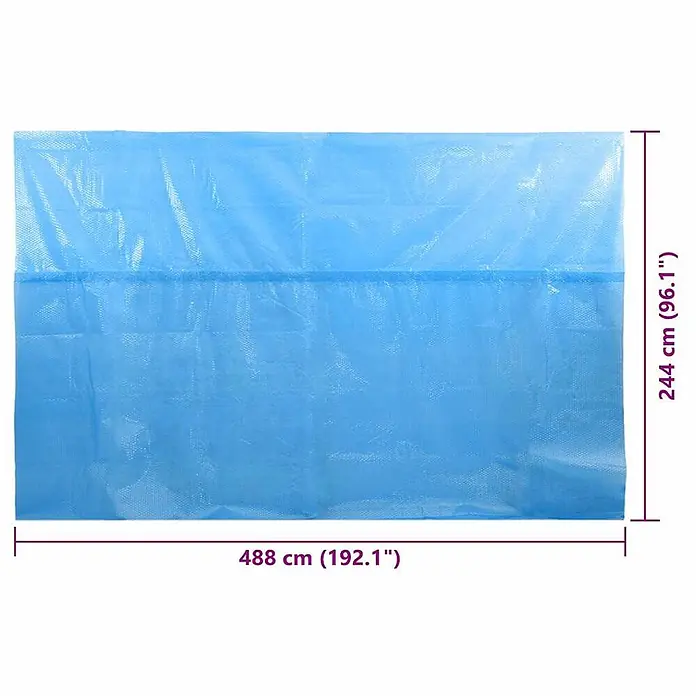 VidaXL Bodenschutzplane - Passend für: Rechteckiges Schwimmbecken, L x B: 488 x 244 cm, Material: Kunststoff - Blaue gewebte Schutzplane, 488 x 244 cm.