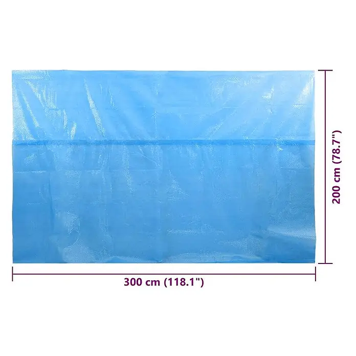 VidaXL Bodenschutzplane - Passend für: Rechteckiges Schwimmbecken, L x B: 300 x 200 cm, Material: Kunststoff - Hellblaue gewebte Plane mit den Maßen 300 cm (118,1") x 200 cm (78,7").