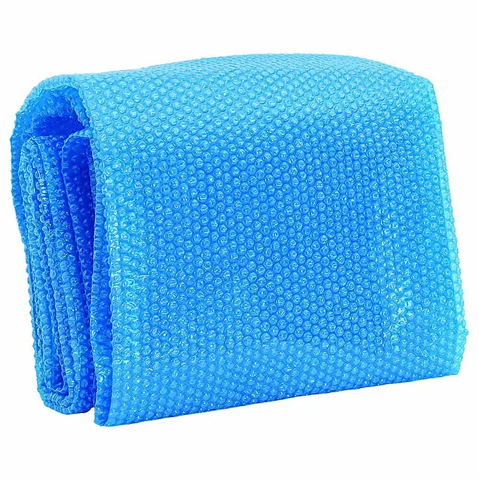VidaXL Bodenschutzplane - Passend für: Rechteckiges Schwimmbecken, L x B: 488 x 244 cm, Material: Kunststoff - Blau gefaltete Solar-Poolabdeckung mit Noppen.
