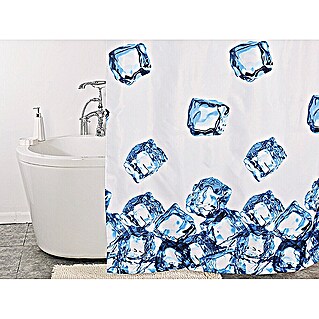 Venus Douchegordijn Ice (b x h: 120 x 200 cm, Textiel, Blauw, Wit)