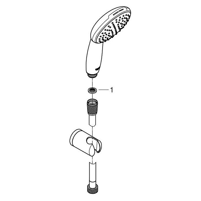 Grohe Ručna tuš slušalica Vitalo Start 110  (Srebrna, 110 mm, ½″) | BAUHAUS