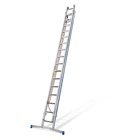 Mauderer Bavaria Seilzugleiter 960 mit gebogener Traverse 2x14 Dreikantsprossen