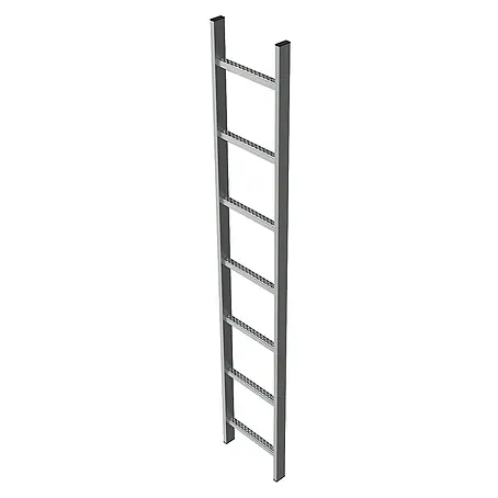 Zarges Schachtleiter 300mm lichte Breite 7 Sprossen Stahl verzinkt